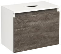 Мебель для ванной комнаты Runo Бари 50 железный камень, раковина Duo 40