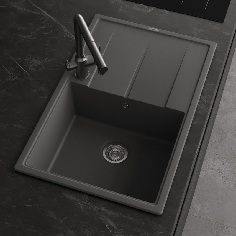 Мойка кухонная Abber Quarz AQ2904G матовая серая