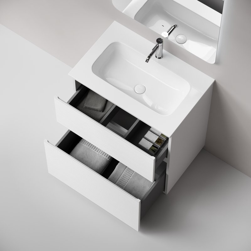 Тумба с раковиной Sancos Folk Floor 70 напольная, bianco, раковина CN7031