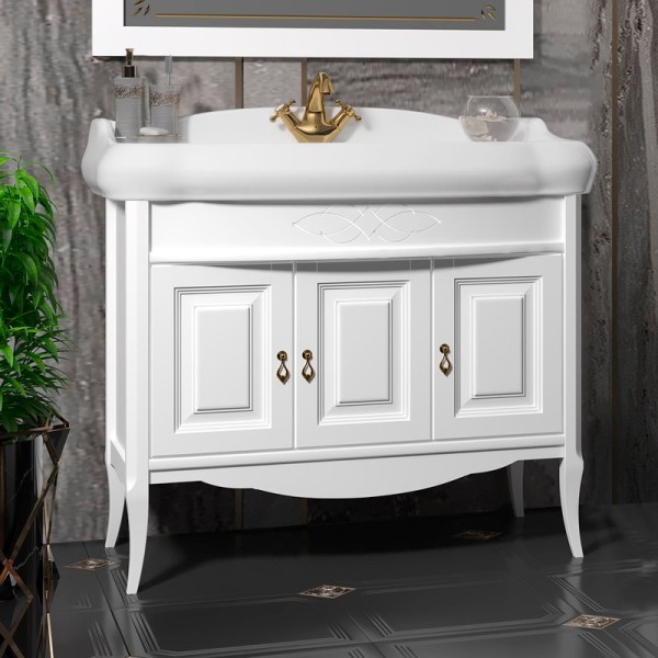 Тумба под раковину Opadiris Лоренцо 100 белая матовая