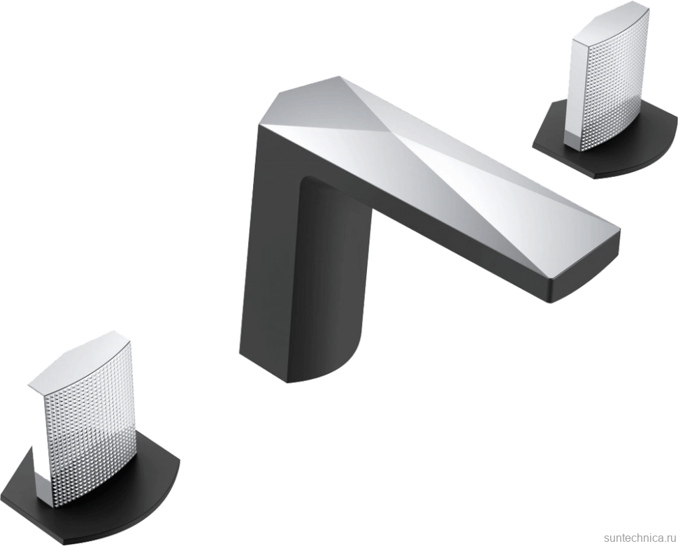 Смеситель для раковины Boheme Venturo 150-BCR-TOUCH черный, хром