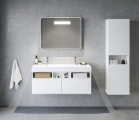 Шкаф-пенал для ванной Ravak Natural SB 45 L/R глянцевый белый