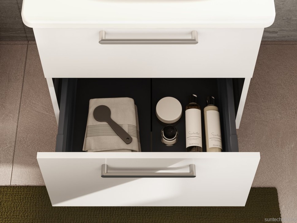 Тумба с раковиной VitrA Root Flat 60 белый глянец