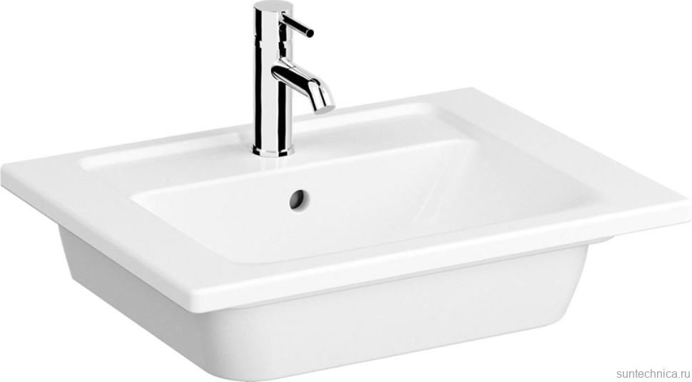 Тумба с раковиной VitrA Root Flat 60 белый глянец