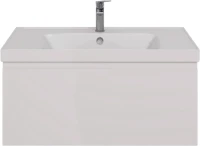 Тумба под раковину Lemark Veon mini 90 белая глянцевая, 1 ящик
