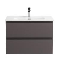 Тумба с раковиной BelBagno Kraft 70 подвесная, матовая темно-серая, раковина bb700etl