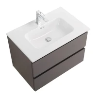 Тумба с раковиной BelBagno Kraft 70 подвесная, матовая темно-серая, раковина bb700etl