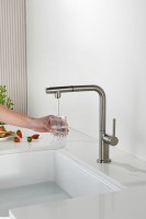 Смеситель для кухни AQUAme Cucina с выдвижным изливом AQM9903BN