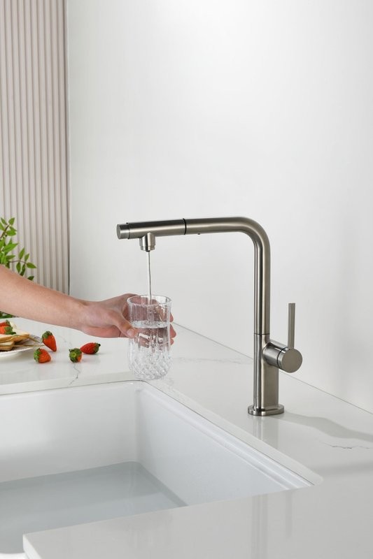 Смеситель для кухни AQUAme Cucina с выдвижным изливом AQM9903BN