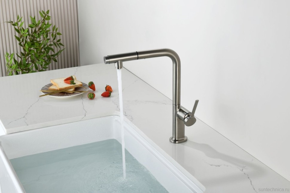 Смеситель для кухни AQUAme Cucina с выдвижным изливом AQM9903BN
