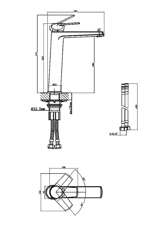 Смеситель для раковины Cersanit Город (City) 68331 хром
