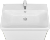Тумба с раковиной AQUATON Асти 70 белая глянцевая, ясень шимо