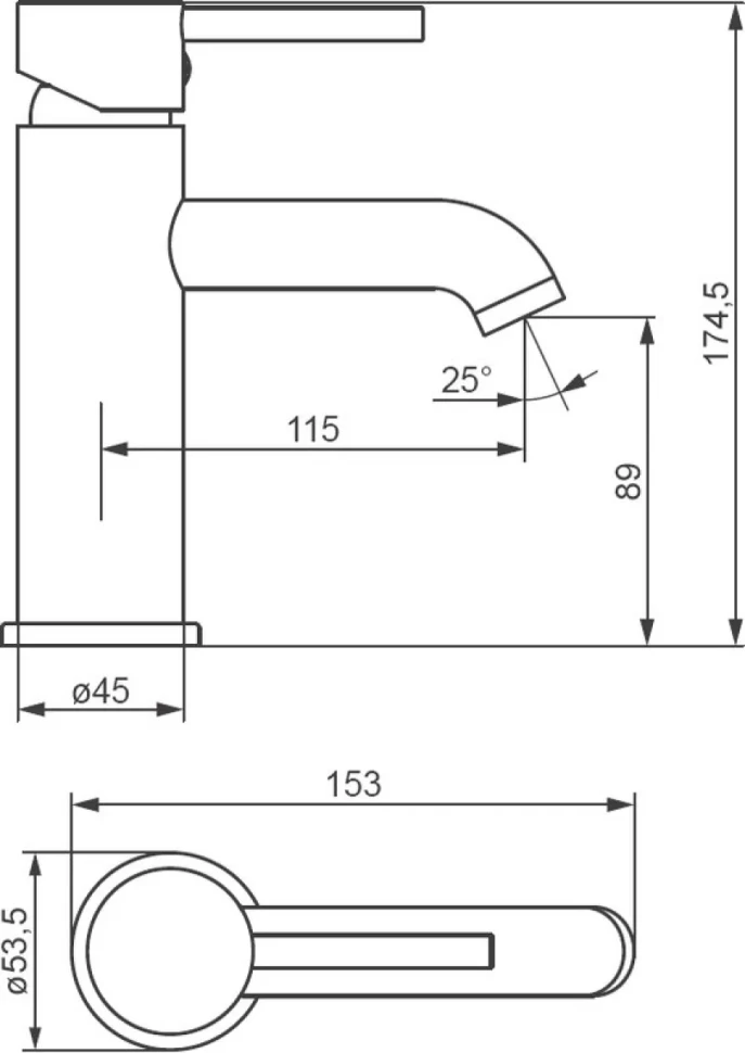 Смеситель для раковины Damixa Scandinavian Pure 360210000 хром