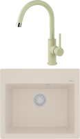 Комплект Мойка Lemark Hanka 570 9910018 шампань + Смеситель Comfort LM3073PSH шампань