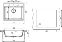 Комплект Мойка Lemark Hanka 570 9910018 шампань + Смеситель Comfort LM3073PSH шампань