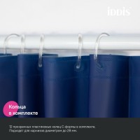 Штора для ванной IDDIS Promo P05PE18i11 200х180, темно-синяя