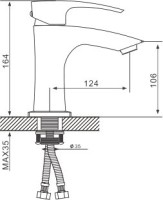 Смеситель для раковины Gappo G07 G1007 хром