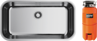 Комплект Мойка Omoikiri Omi 76-U/I-IN нержавеющая сталь + Измельчитель Nagare slim 500
