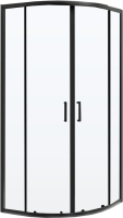 Душевой уголок BelBagno Uno -195 R 2 90 C Nero профиль черный, стекло прозрачное
