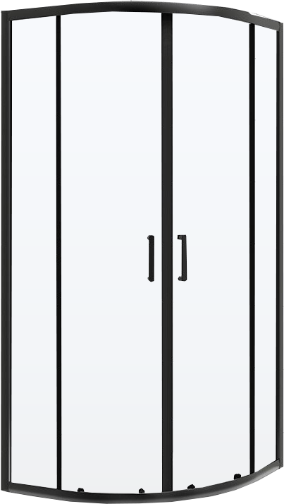 Душевой уголок BelBagno Uno -195 R 2 90 C Nero профиль черный, стекло прозрачное