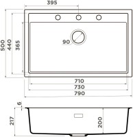 Комплект Мойка Omoikiri Sintesi 79-CN canyon + Измельчитель Nagare 1000