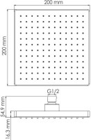 Верхний душ Wasserkraft A140