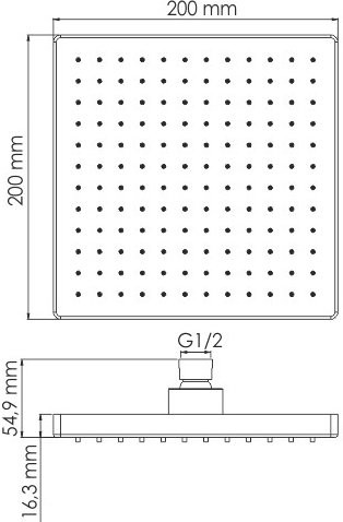 Верхний душ Wasserkraft A140