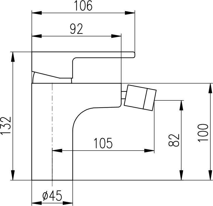 Смеситель для биде Rav Slezak Vltava VT445.5KCMAT черный