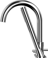 Смеситель на борт ванны WHITECROSS Y Y1232CR С ВНУТРЕННЕЙ ЧАСТЬЮ, хром