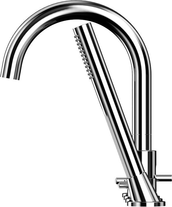 Смеситель на борт ванны WHITECROSS Y Y1232CR С ВНУТРЕННЕЙ ЧАСТЬЮ, хром