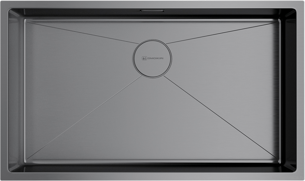 Комплект Мойка Omoikiri Taki 74-U/IF-GM вороненая сталь + Измельчитель Nagare 750