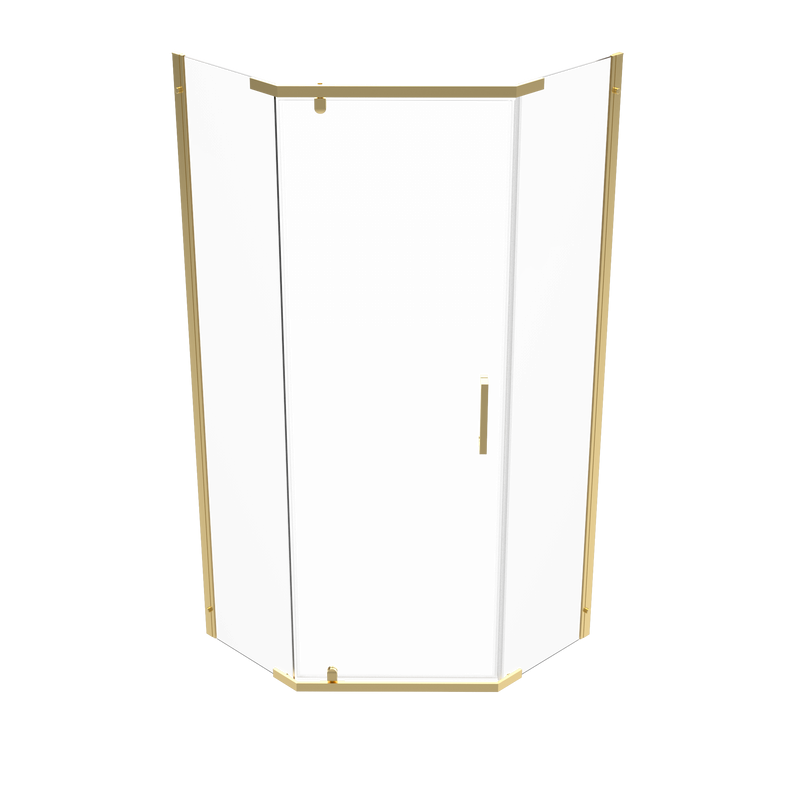 Душевой уголок Triton Дека -Голд 90x90, профиль золото, стекло прозрачное