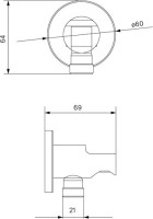 Шланговое подключение IDDIS Built-in Shower Accessories 003BL01i62 с держателем, черное