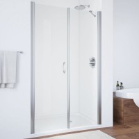 Душевая дверь в нишу Vegas Glass EP-F-2 100 08 01 L профиль глянцевый хром, стекло прозрачное