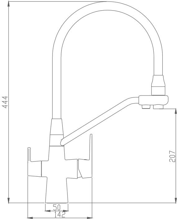 Смеситель для кухни Haiba HB855 HB76855