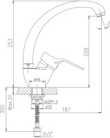Смеситель для кухни Haiba HB63 HB4163-2