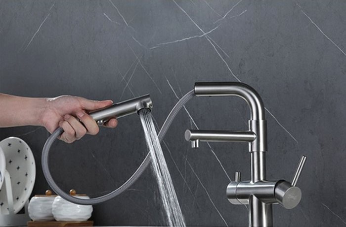 Смеситель для кухни Zorg Sanitary SZR-3216 хром