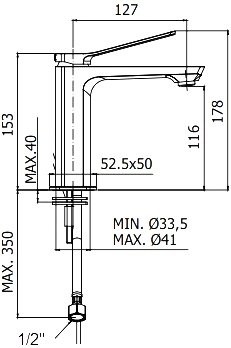 Смеситель для раковины Paffoni Tilt TI071BO матовый белый
