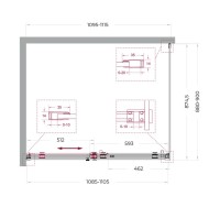 Душевой уголок BelBagno Soft Close-2 AH-1-110/90-C-Cr профиль хром Душевой уголок BelBagno Soft Close-2 AH-1-110/90-C-Cr профиль хром