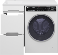 Тумба с раковиной Misty Байкал 40 L для стиральной машины, белая