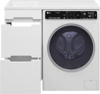 Тумба с раковиной Misty Байкал 40 L для стиральной машины, белая
