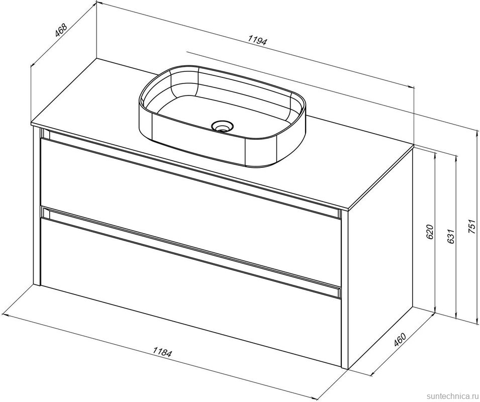 Тумба под раковину без столешницы Allen Brau Fantasy 2.0 120 матовый папирус