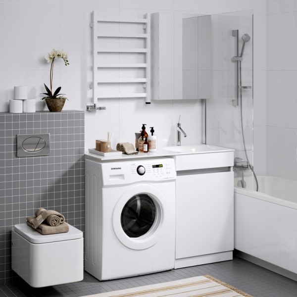 Мебель для ванной комнаты Aqwella Forma с бельевой корзиной справа