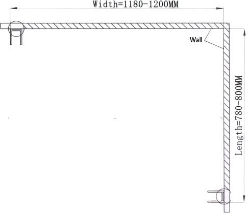 Душевой уголок Ceruttispa Marbella 120B-R 120x80, профиль черный