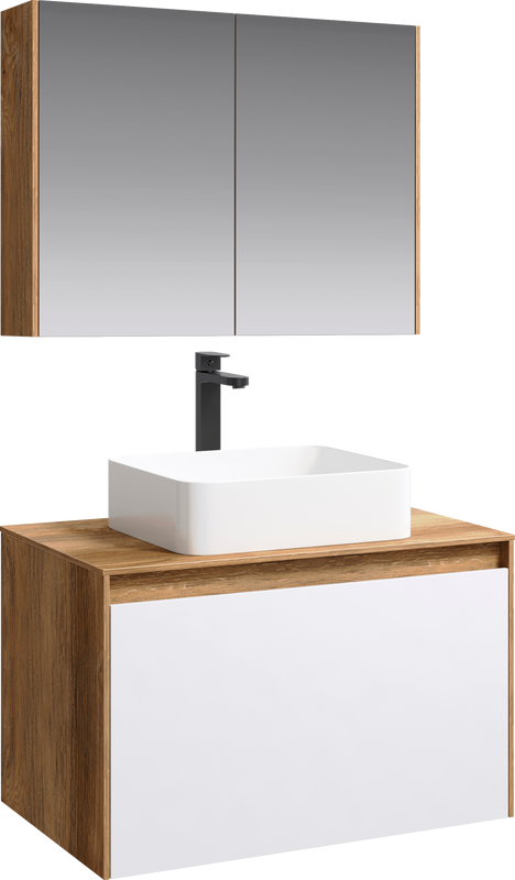Мебель для ванной комнаты Aqwella 5 stars Mobi 80 дуб балтийский, белая