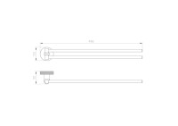 Полотенцедержатель Wonzon & Woghand WW-9231 черный, золото