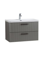 Мебель для ванной комнаты BelBagno Due 80 ручки матовый темный никель, сатин