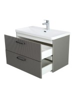 Мебель для ванной комнаты BelBagno Due 80 ручки матовый темный никель, сатин