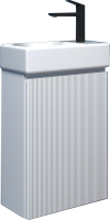 Тумба с раковиной Wellsee WC Area 221801000 40 см, цвет матовый белый