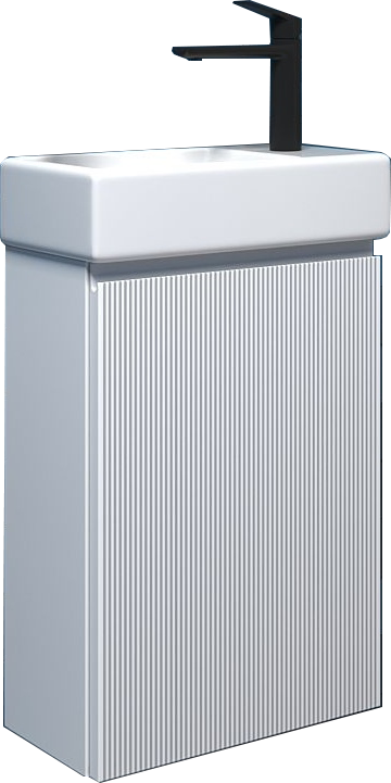 Тумба с раковиной Wellsee WC Area 221801000 40 см, цвет матовый белый